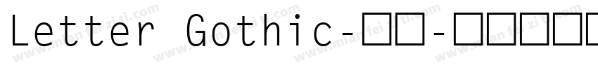 Letter Gothic-常规字体转换